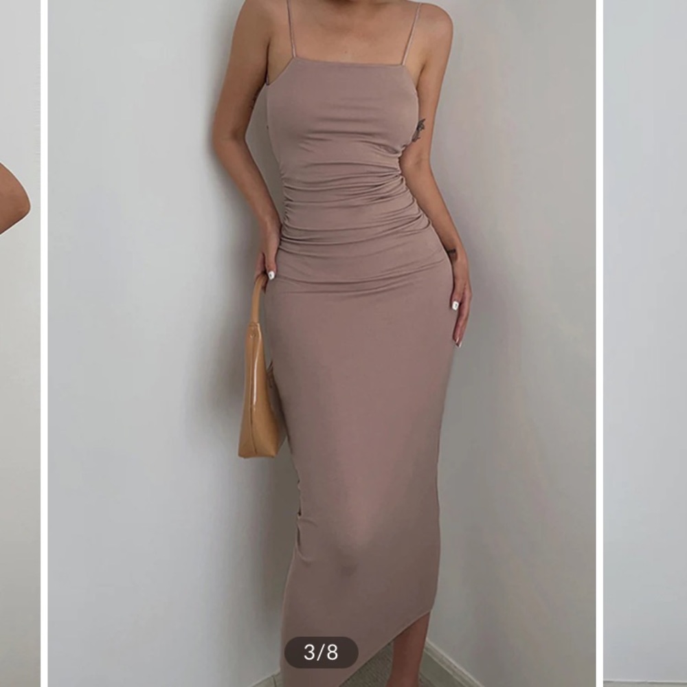Commense Open Back Twist Mini Dress